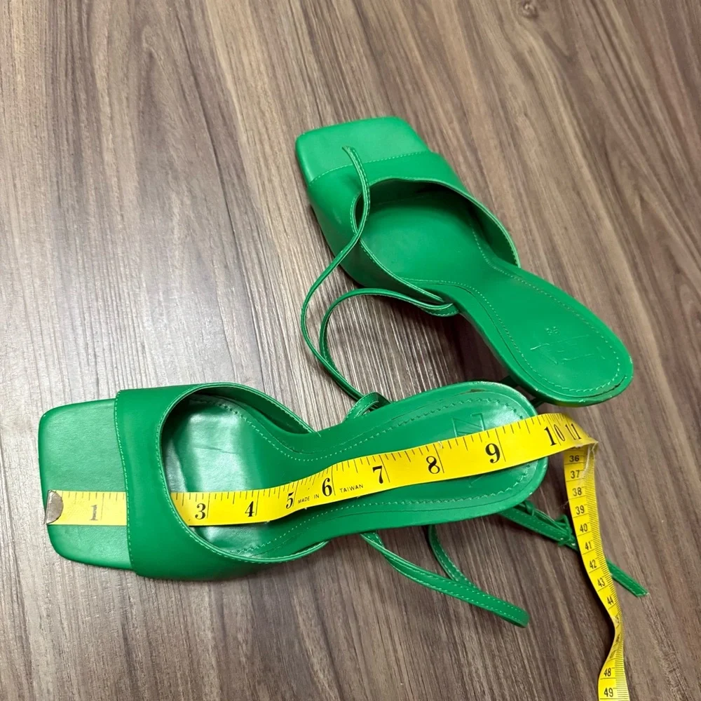 Zara Green Kelly Sandals women sz 38/8 - Picture 7 of 8